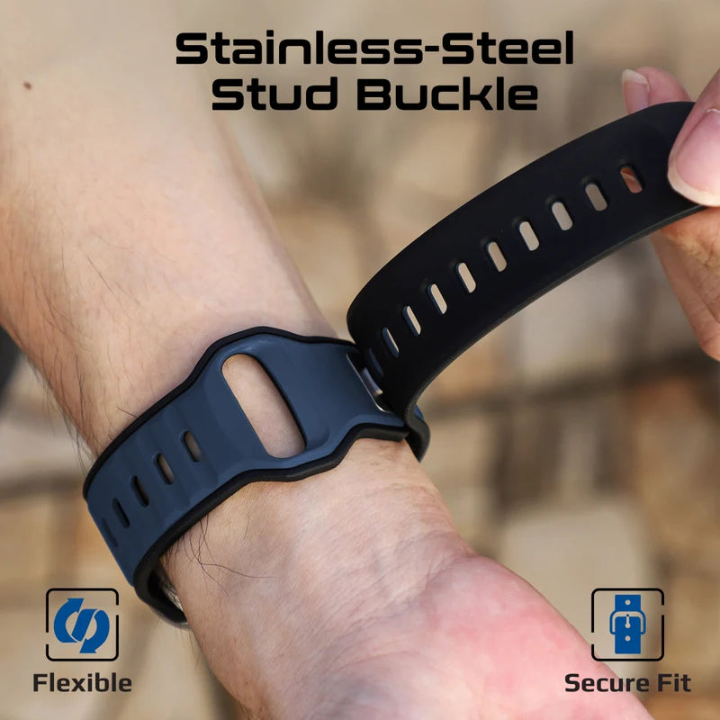 سوار ساعة Apple من السيليكون PROMATE SiliBand-DC مزدوج اللون متوافق مع 42/44mm