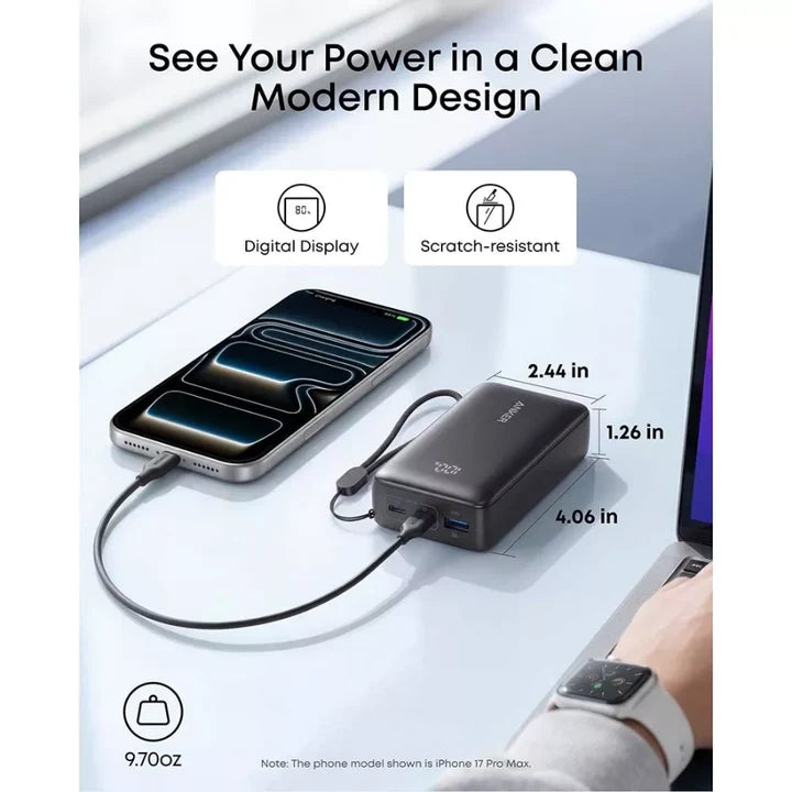 أنكر Zolo باور بانك 10000mAh 30W شحن سريع A110JH11