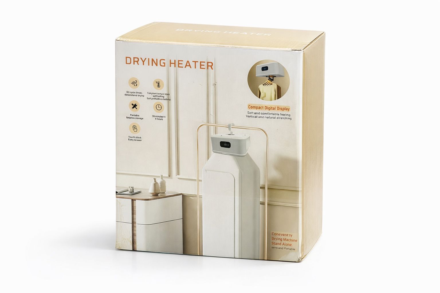 Portable Clothes Drying Heater with Digital Display & Fast Drying Technology