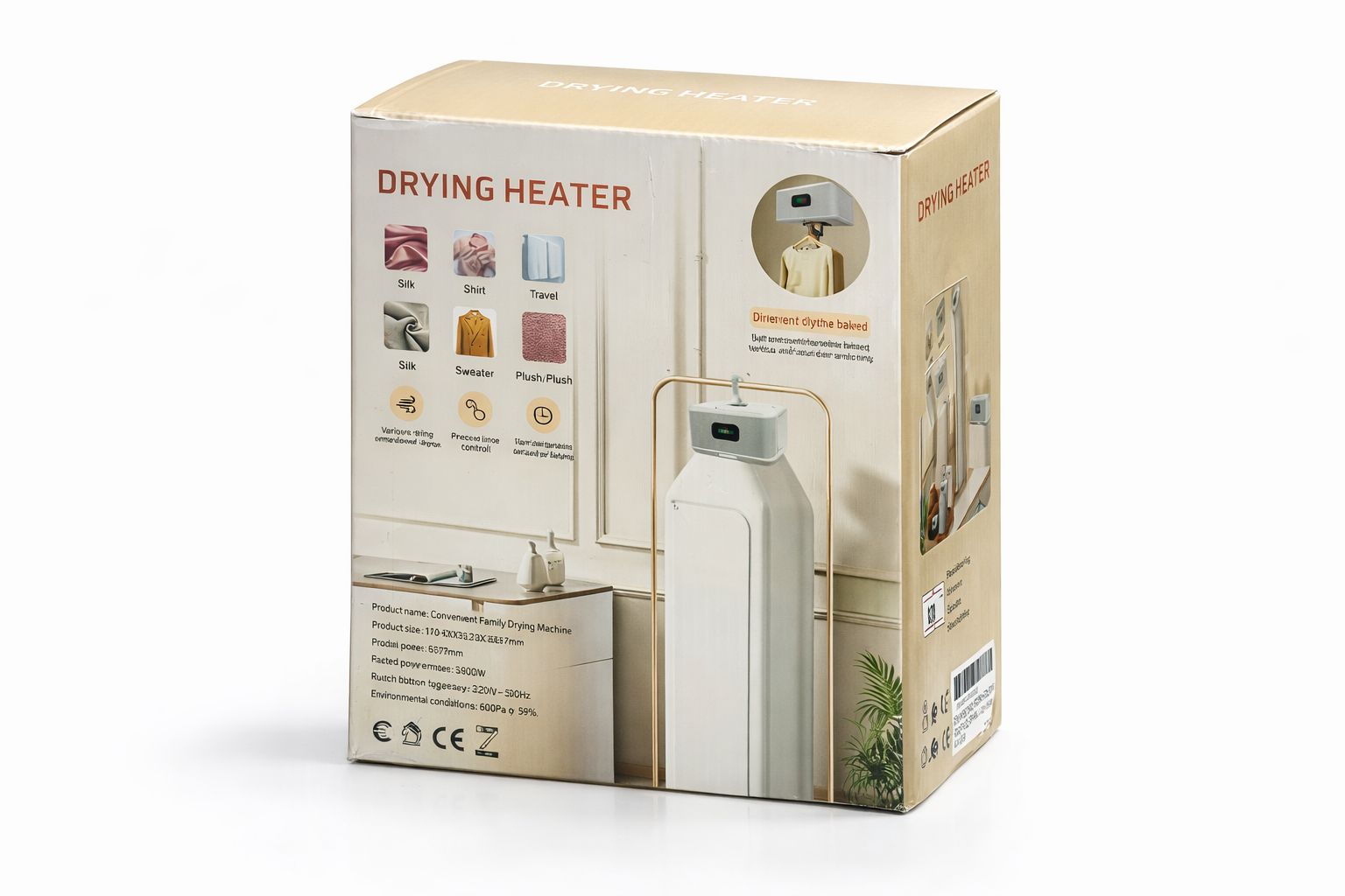 Portable Clothes Drying Heater with Digital Display & Fast Drying Technology