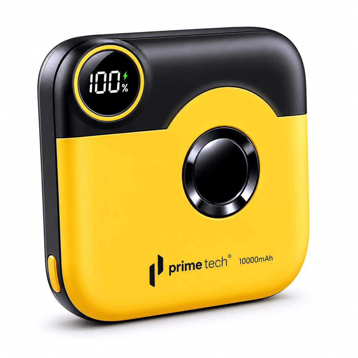 Prima Tech E52 10000mAh Power Bank with 22.5W Fast Charging & Digital Display – Yellow, Black, Purple & Green