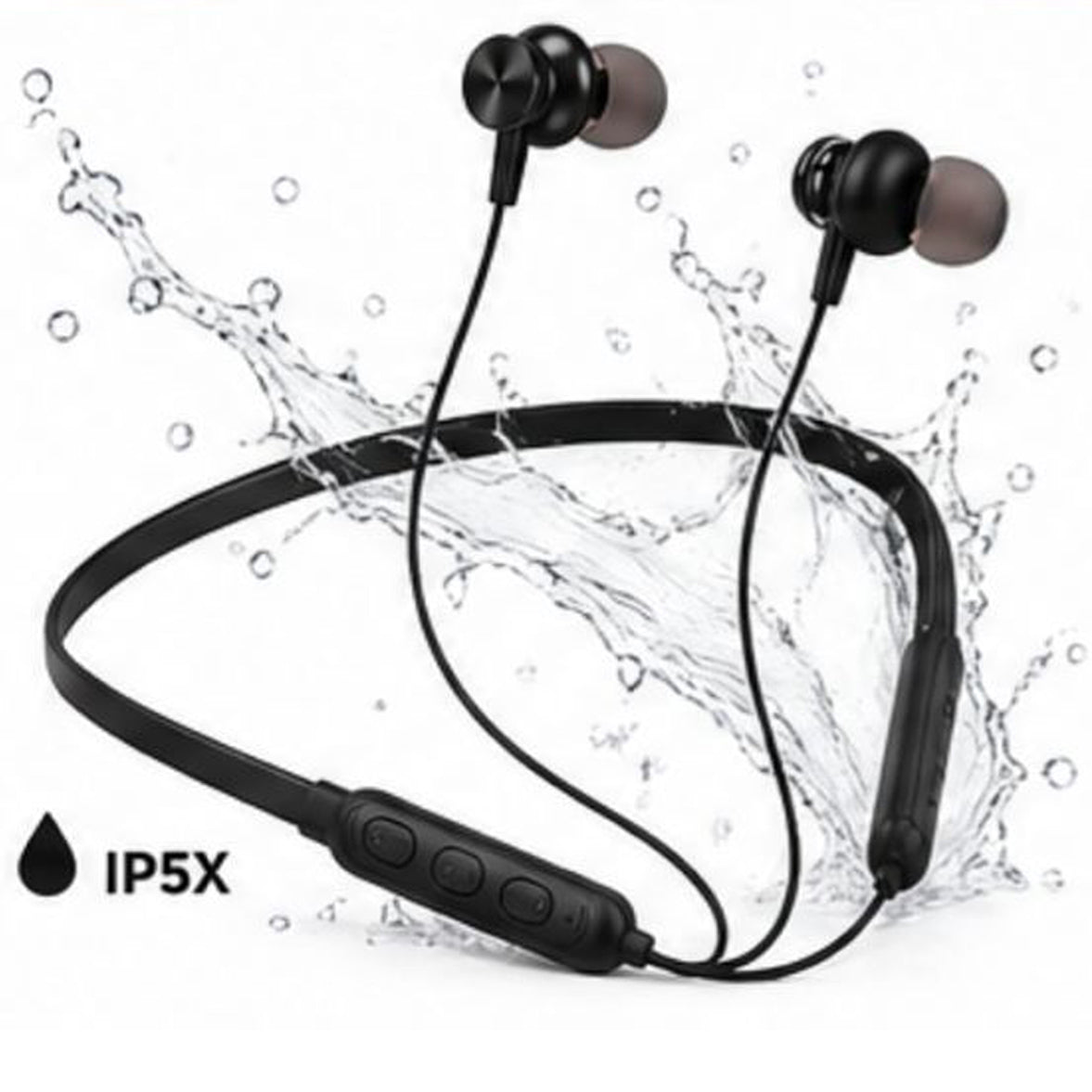 Zentality G03 In-Ear Wireless Sports Neckband Headset with Extra Bass – Black
