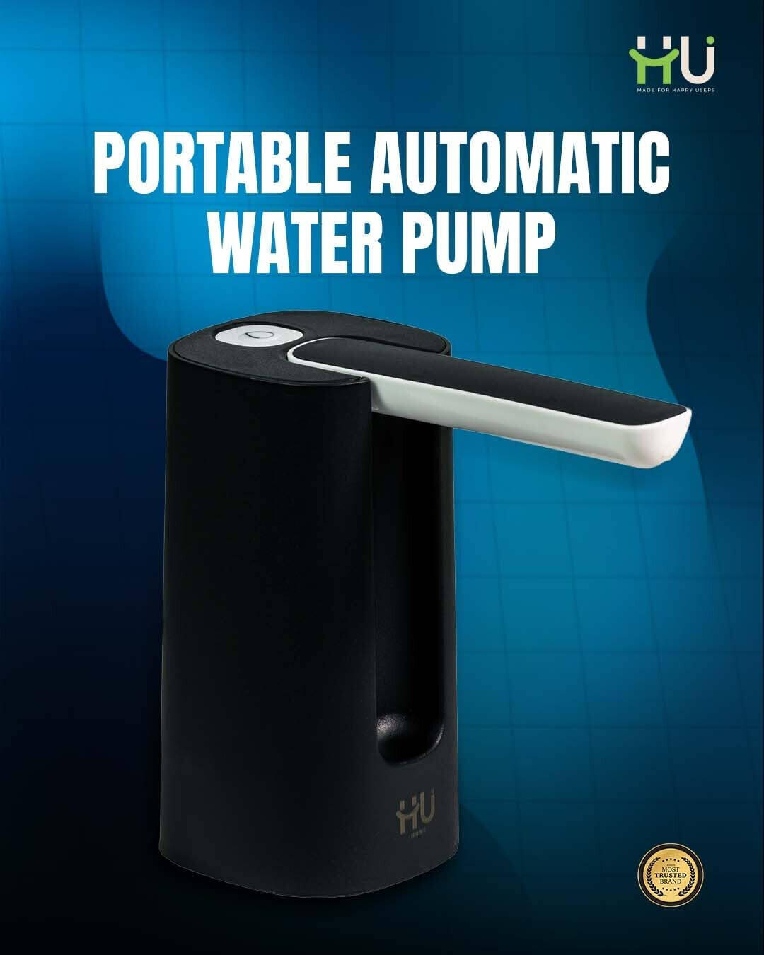 HU PORTABLE AUTOMATIC WATER PUMP WHT HHO-1003 (Black)