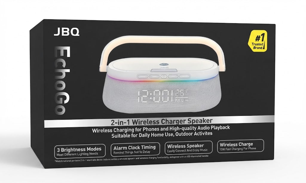 JBQ ELEVANO 2 IN 1 WIRELESS CHARGER SPEAKER G832652 BLACK