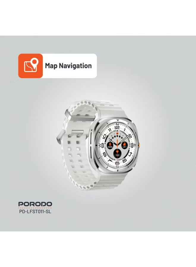 ساعة ذكية Porodo Voyager Amoled مقاس 1.43 بوصة 34مم