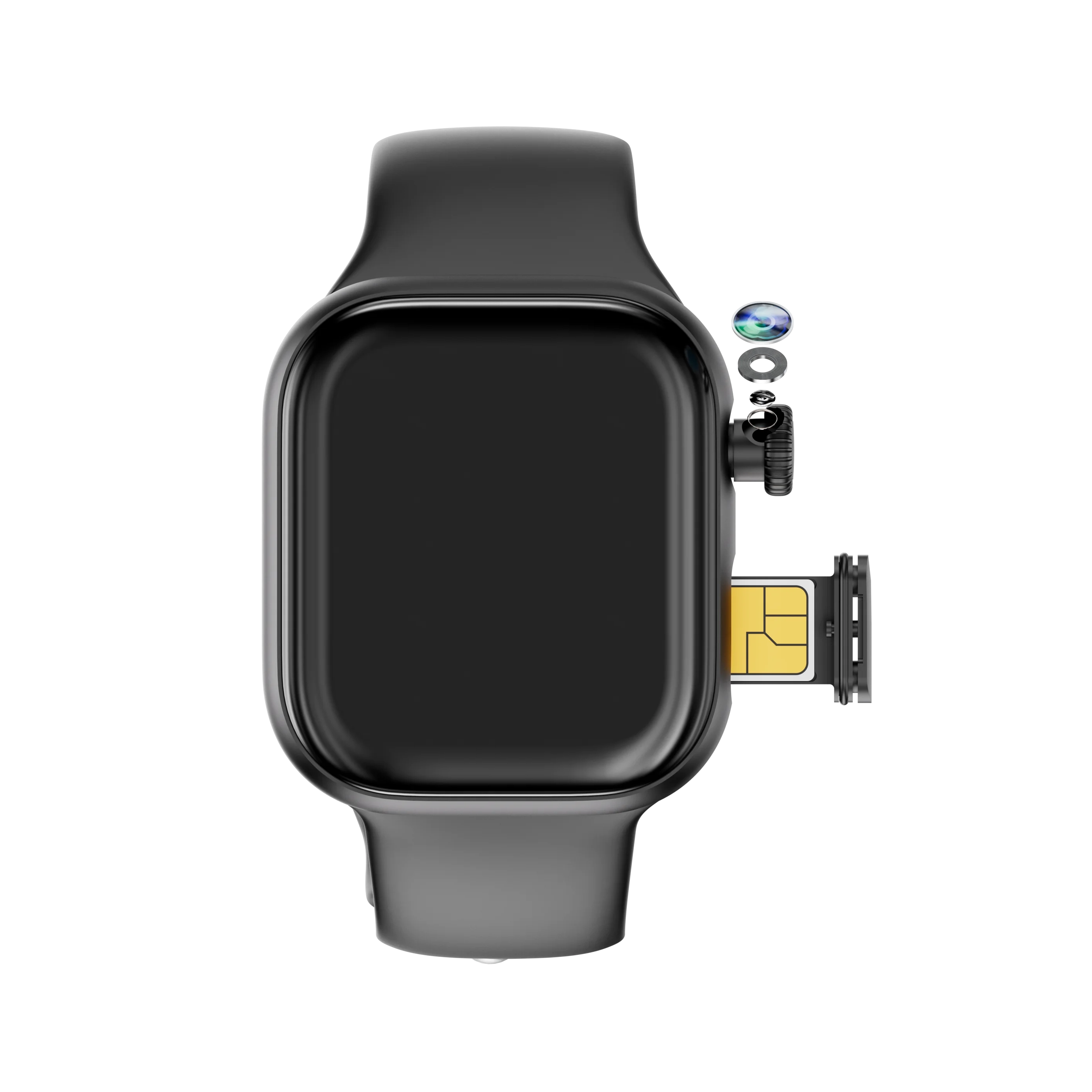 Green Lion Timex 4G Smart Watch 2.07” AMOLED Display with SIM Support & 2MP Camera – Black