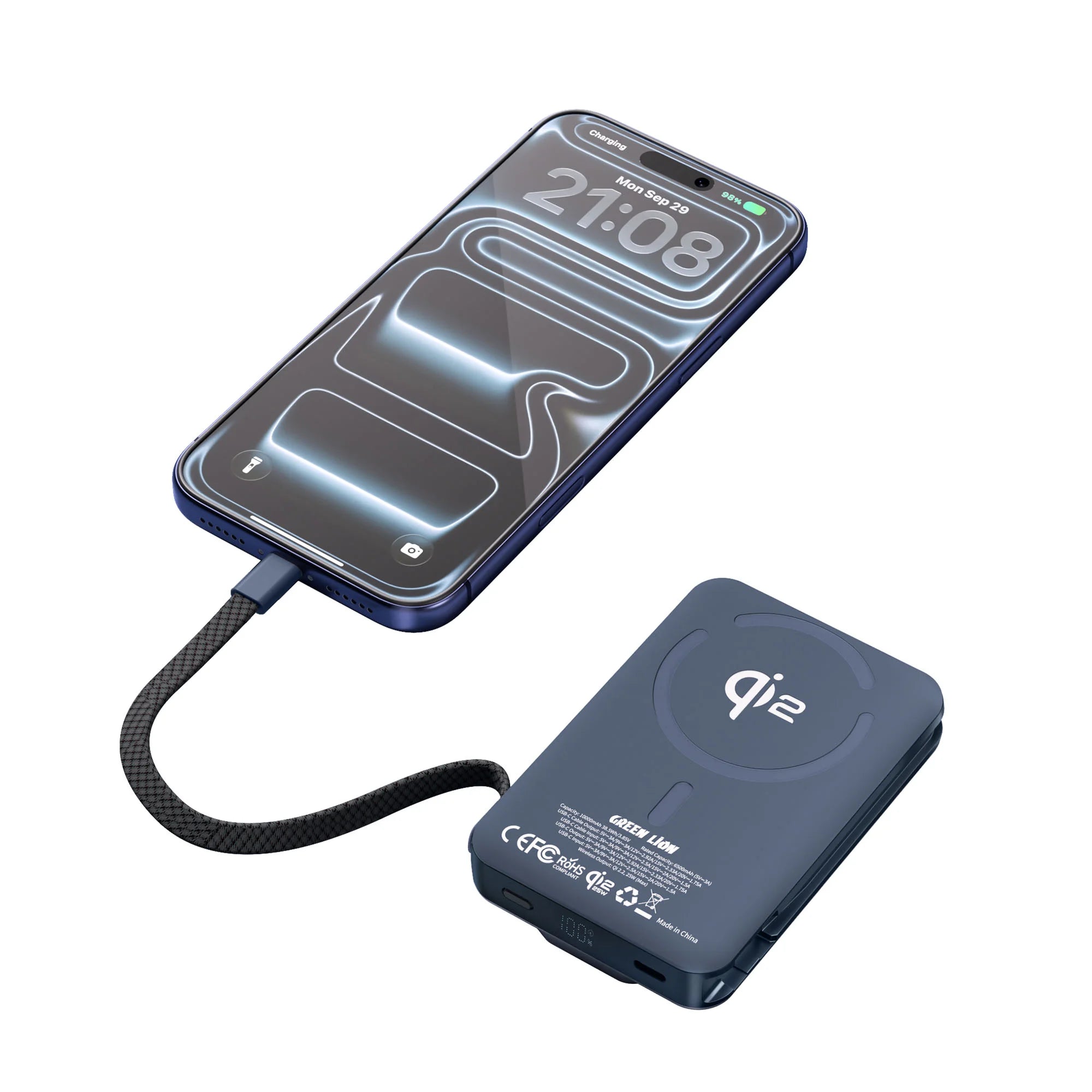 Green Lion Wellington Qi2 35W PD Magnetic Wireless Power Bank 10000mAh – Multiple Colors