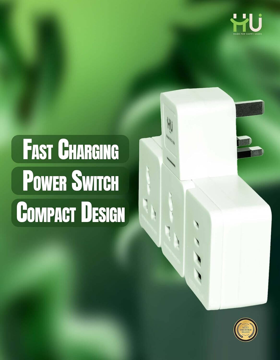HU CONVERTER 2 USB+ 2 TYPE C HVO-1004