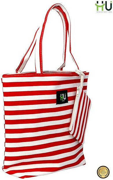حقيبة ZEBRA L حمراء وبيضاء HST-1004