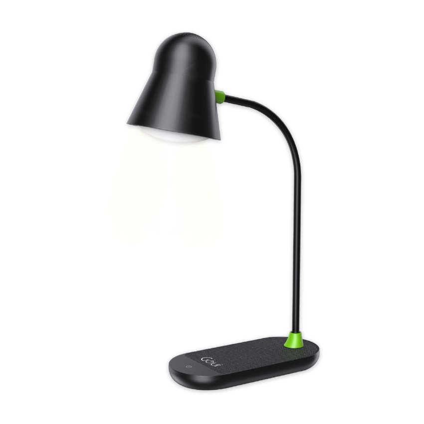 مصباح طاولة LED مع شاحن لاسلكي 10W وسماعة بلوتوث – Goui Fusion Qi 3 في 1