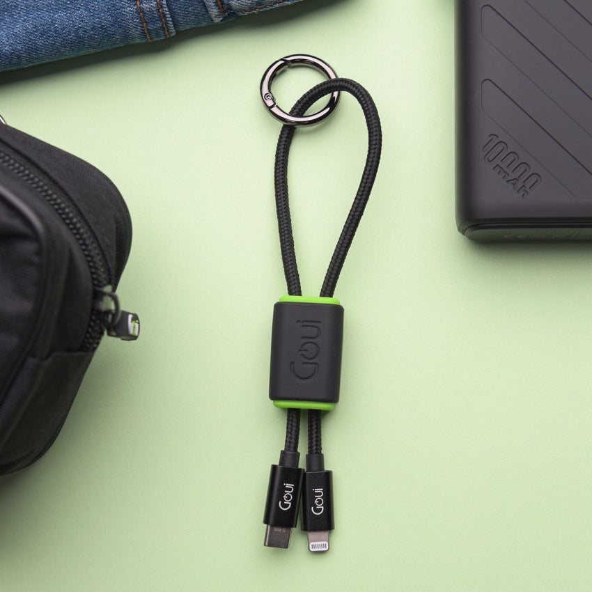 GOUI LOCK Lightning to USB-C Keychain Charging Cable – Portable Fast Charging Cable
