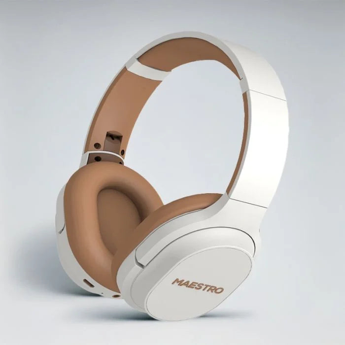 GOUI Maestro Native Premium Edition Wireless Headphones 12 Hours Playtime – White Beige