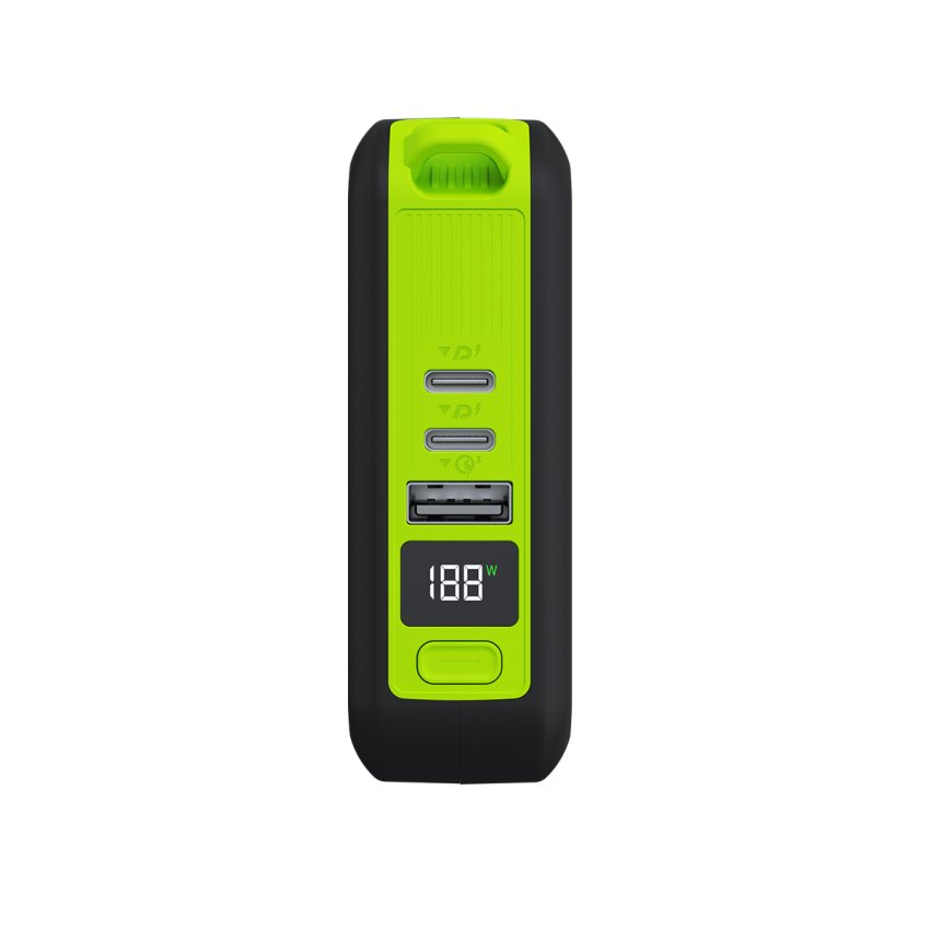GOUI MBALA PLUS 10000mAh Power Bank with Built-in Wall Charger and Fast Charging – Black