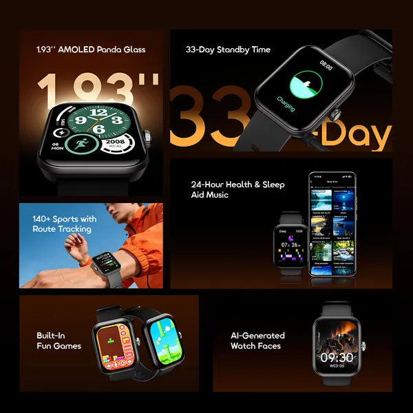 ORAIMO 1.93" Amoled Display Smart Watch Nova 2N - Chrome OSW-815N