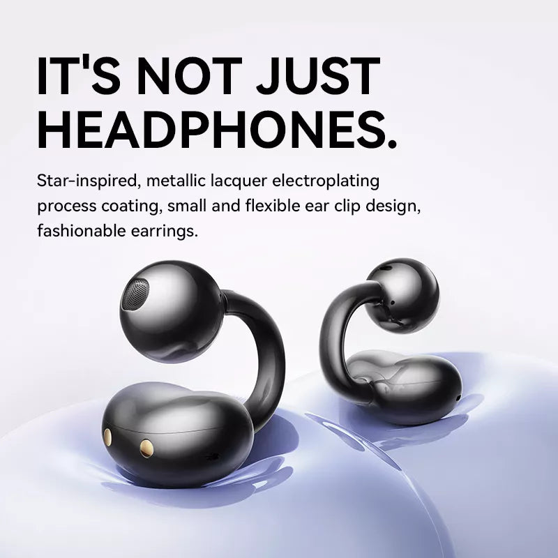 SANAG S6S Open-Ear True Wireless Earbuds Bluetooth 5.3, AI Noise Reduction, 38 Hours Playtime, Touch Control, Clip-On Design – Black / Blue