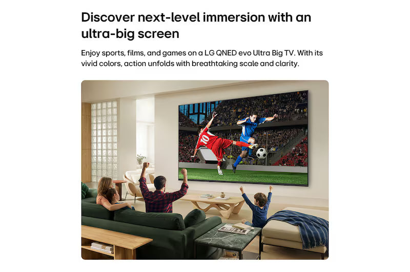 85 inch LG Qned AI Mini LED 4K Smart TV Multi AI webOS 2026 85QNED72B6T