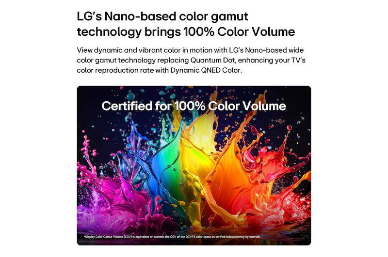 85 inch LG Qned AI Mini LED 4K Smart TV Multi AI webOS 2026 85QNED72B6T