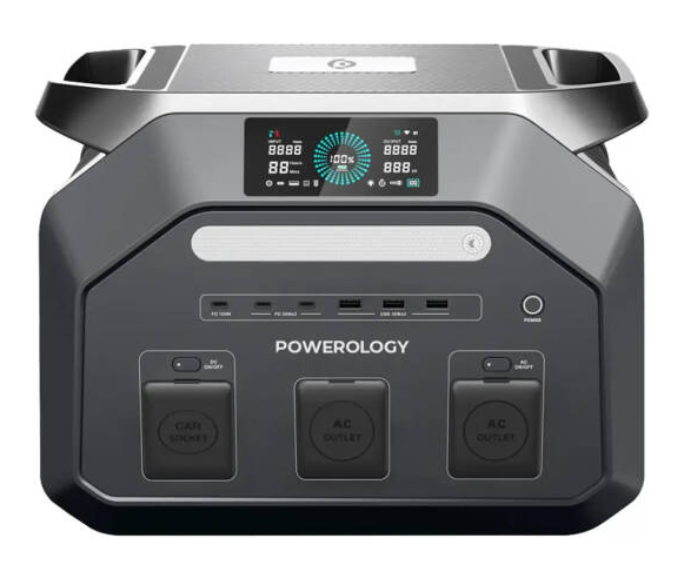 Powerology Dynamic 1800 Portable Power Station 1800W – Black