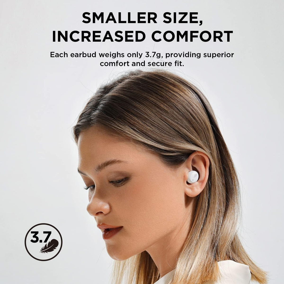 1MORE ComfoBuds Mini (baltos spalvos) M: ES603 — Image 5