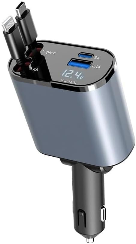 4 IN 1 CAR CHARGER TAYPE - C USB A1 — Image 2