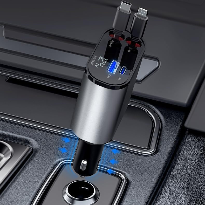 4 IN 1 CAR CHARGER TAYPE - C USB A1 — Image 4