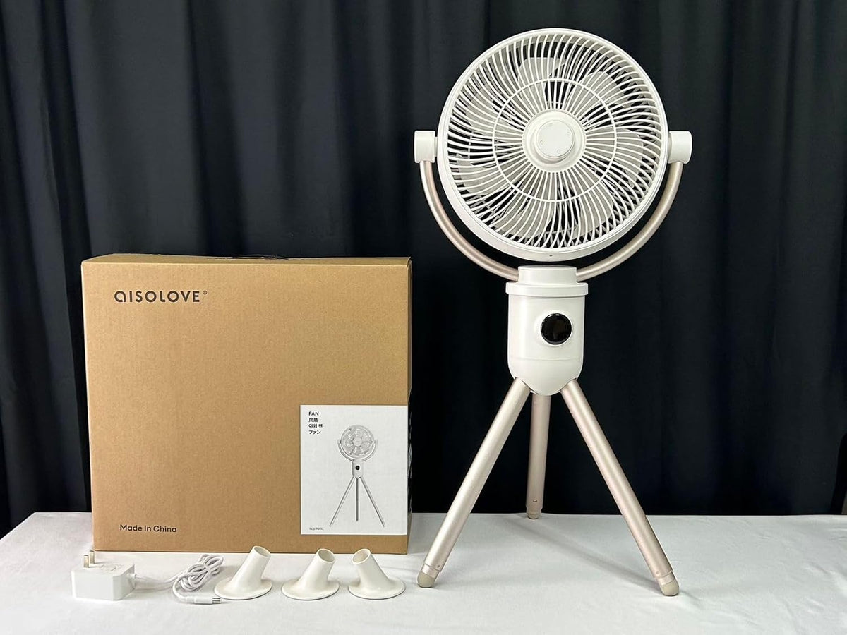 Aisolove Out Door Fan Multi-Functional Rechargeable Portable Tripod Fan with Remote Control F12 — Image 3