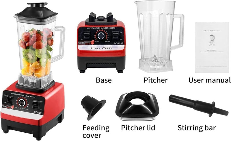 BLENDER NEW SILVER CREST SC-9880 3L 8000W — Image 4