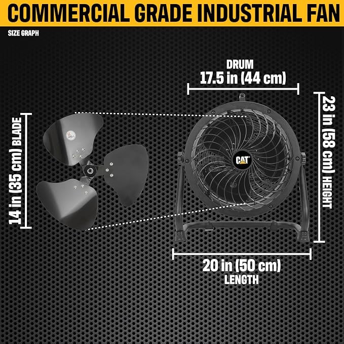 CATERPILLAR 14-Inch Industrial High Velocity Floor Fan — Image 17