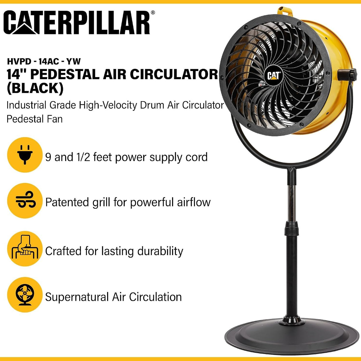 CATERPILLAR 14-Inch High Velocity Industrial Pedestal — Image 14