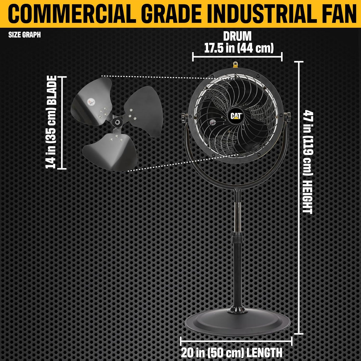 CATERPILLAR 14-Inch High Velocity Industrial Pedestal — Image 15