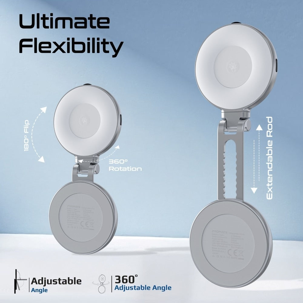 MagHalo-Pro. 180° LED Vanity Light with MagSafe Compatible Phone Mount — Image 7