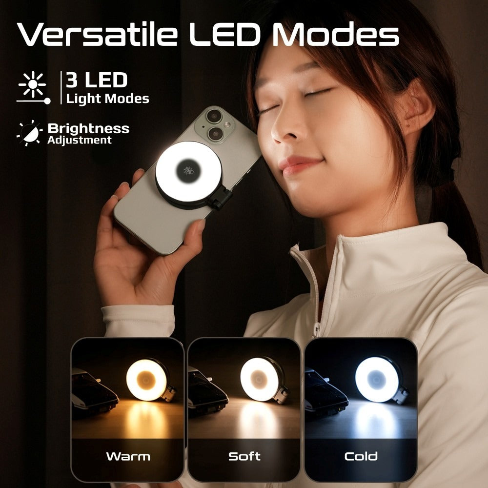 MagHalo-Pro. 180° LED Vanity Light with MagSafe Compatible Phone Mount — Image 3