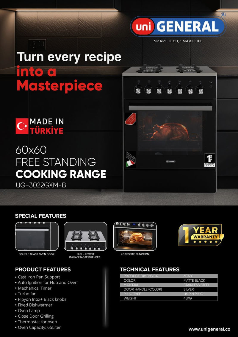 UNI GENERAL UG-3022GXM-B- FULL GAS  4BURNER WITH 65LTR — Image 2