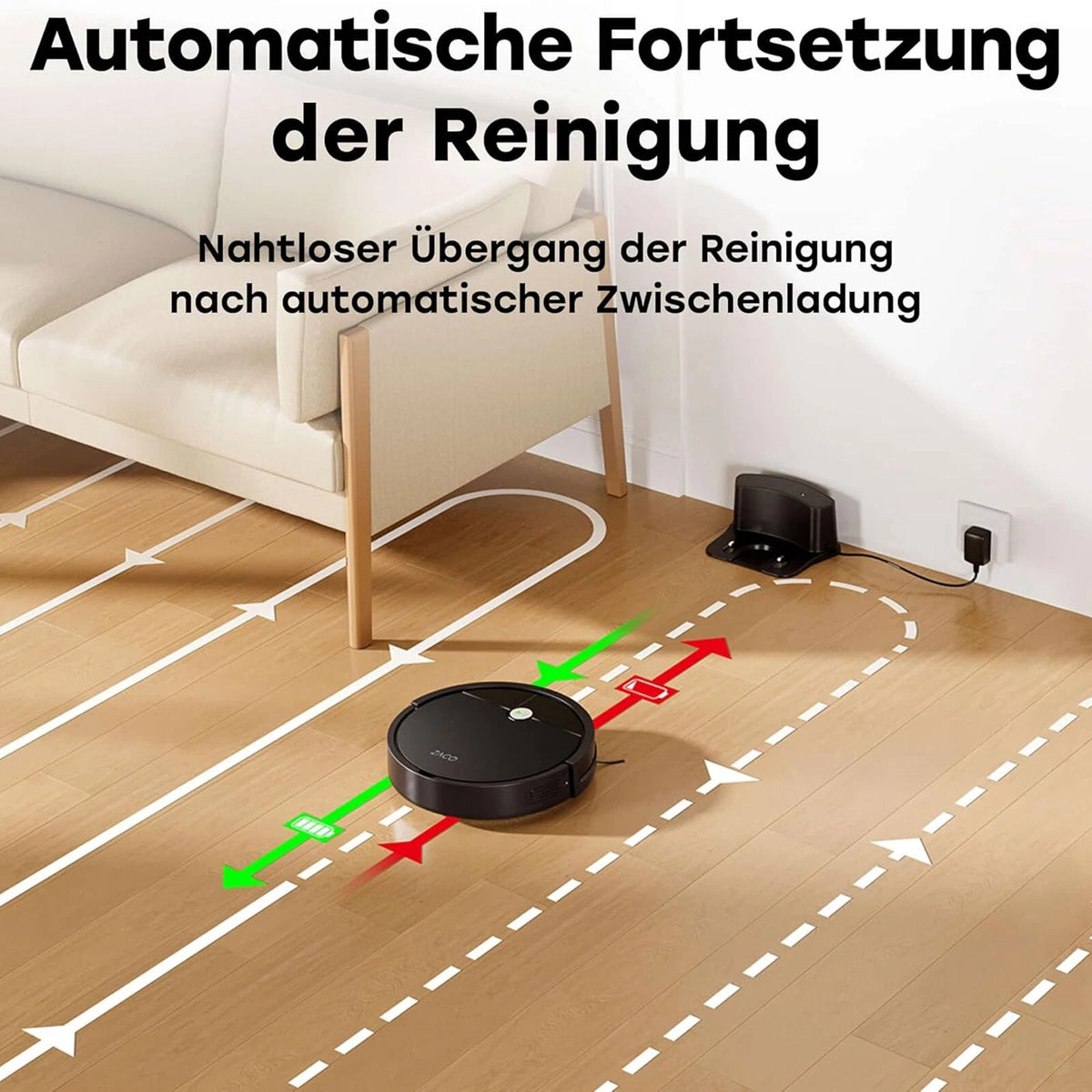 Zaco V4 Max Saugroboter Staubsaugerroboter Bodenpflege Gyronavigation 300ml — Image 2