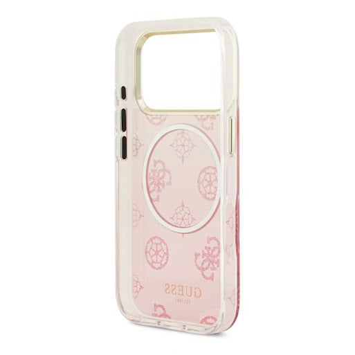 Guess Magsafe IML Gradient Hard Case With Peony Pattern For iPhone 16 Pro – Pink — Image 3