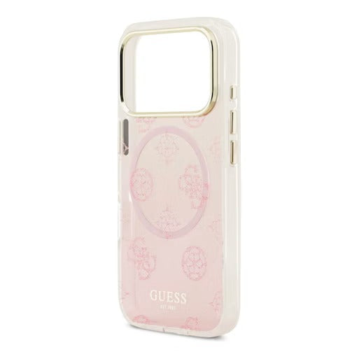 Guess Magsafe IML Gradient Hard Case With Peony Pattern For iPhone 16 Pro – Pink — Image 2