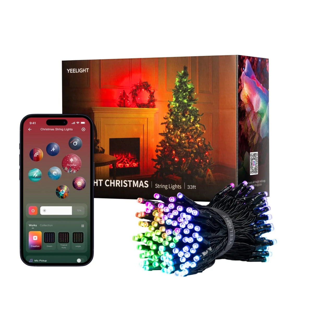YEELIGHT CHRISTMAS STRING LIGHTS 10 METRES(EU-GREEN)-16817 — Image 1