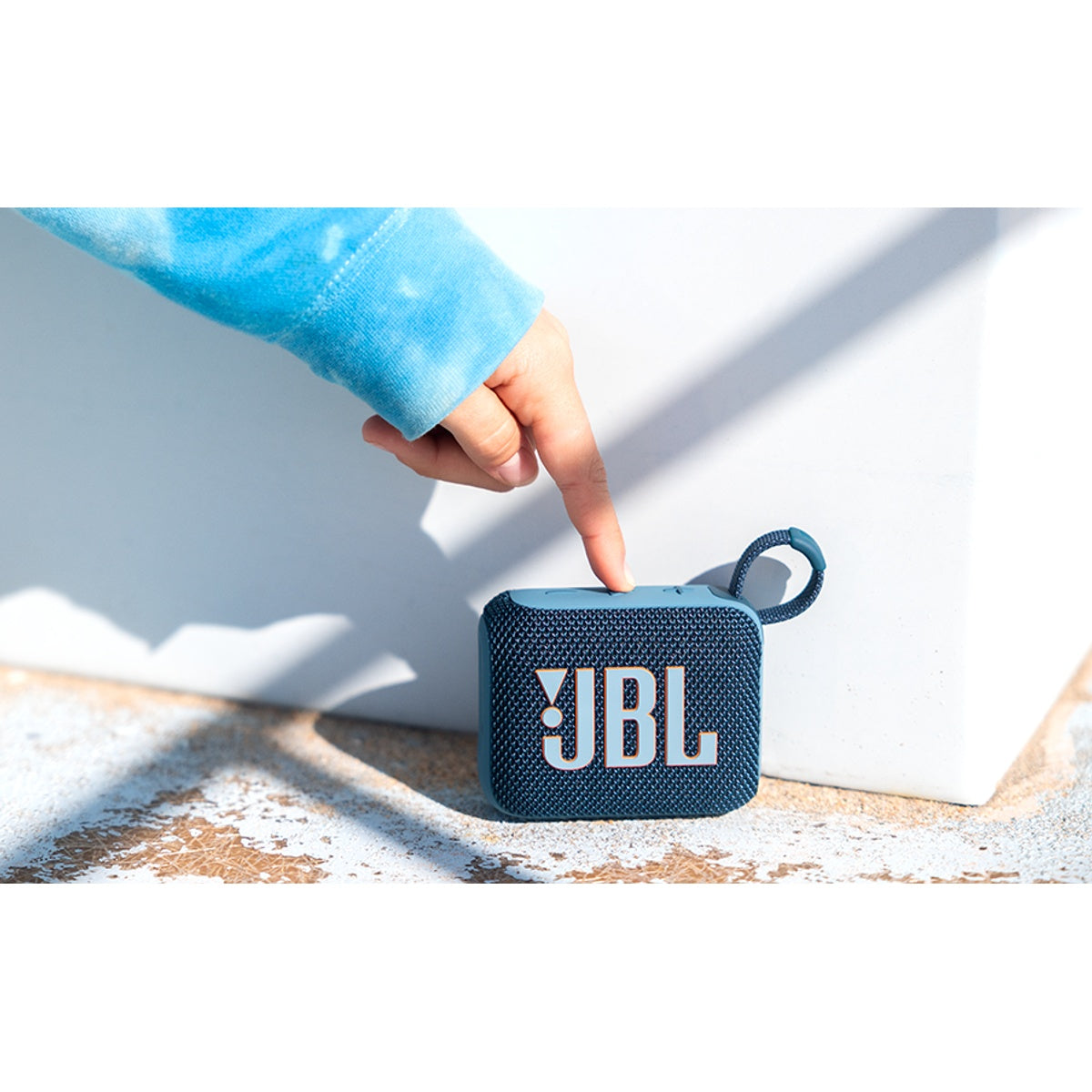 JBL Go 4 Ultra-Portable Waterproof and Dustproof Bluetooth Speaker - 7H (Blue)