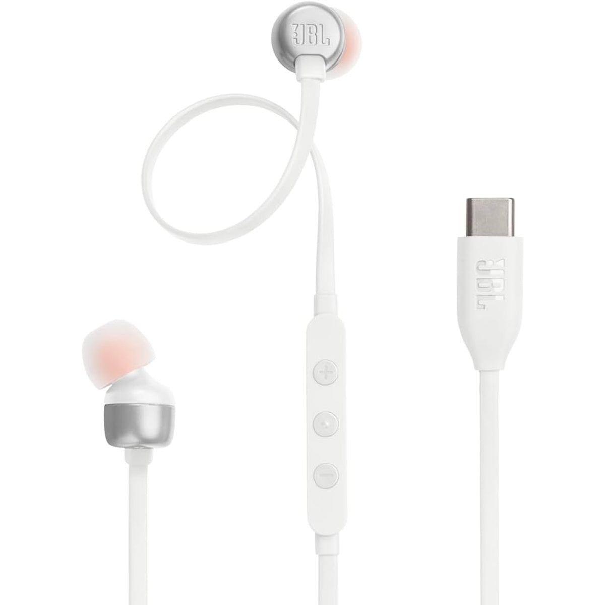 JBL Tune 310C USB-C Wired Hi-Res In-Ear Headphones (WHITE)