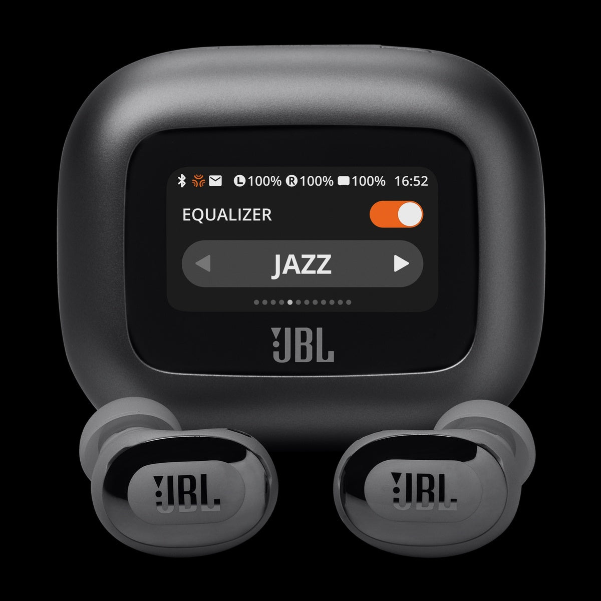 JBL LIVE FLEX 3 True Wireless, Noise Cancelling Open Stick Earbuds Smart Charging Case (Black)