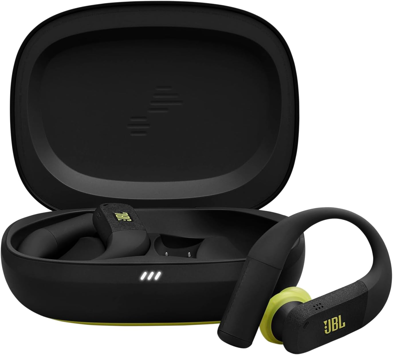 JBL Endurance Peak 4 True Wireless Noise Cancelling Sport Earbuds  (Black / lime)