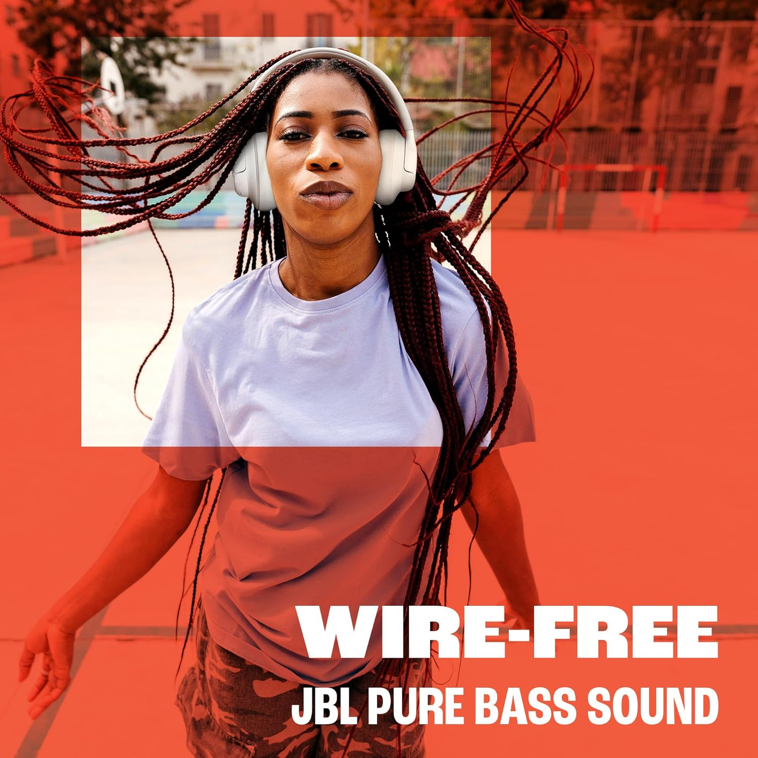 JBL Tune 730BT Wireless Over-Ear Headphones   (BEIGE)