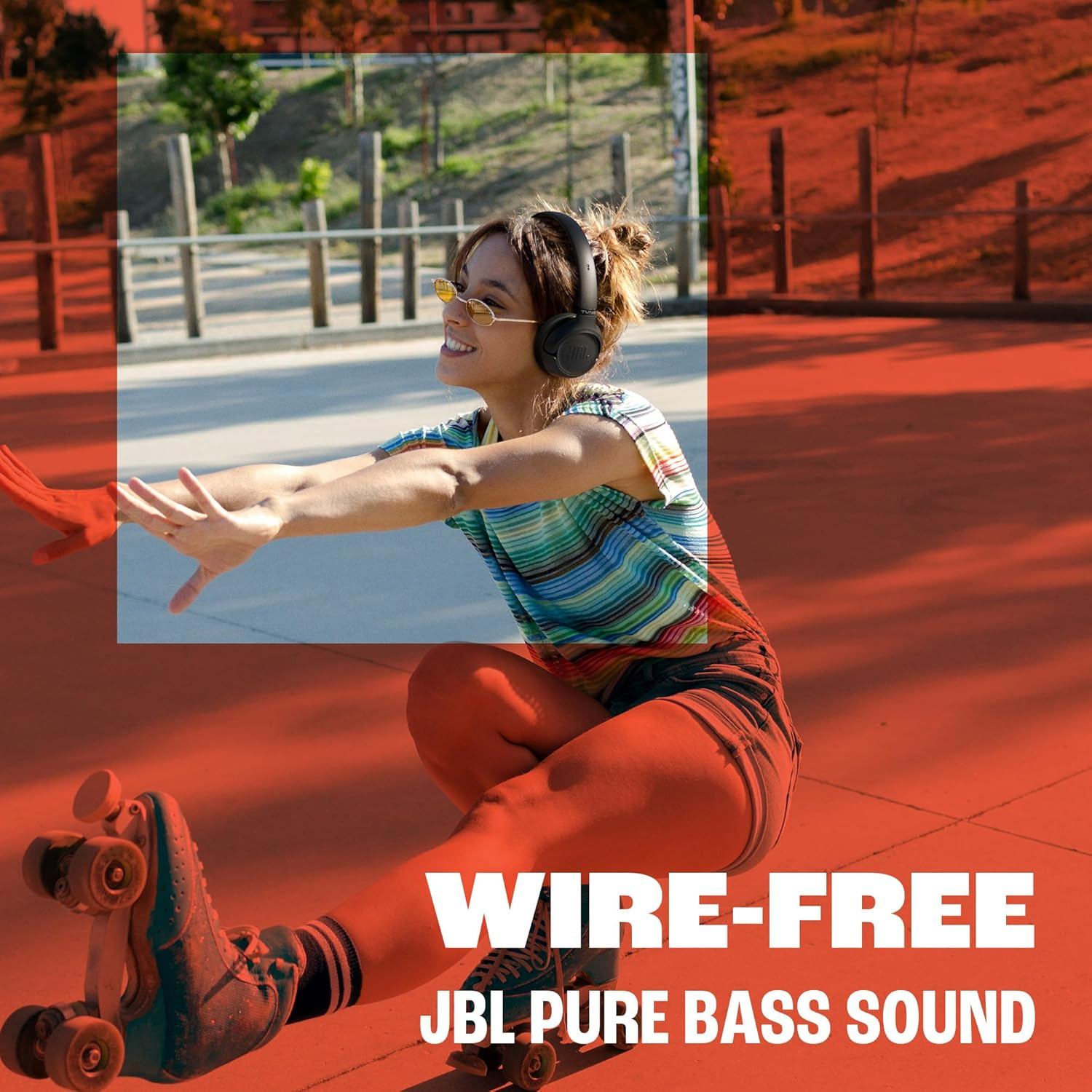 JBL TUNE 530 BT PURE BASS WIRELESS  (BEIGE)