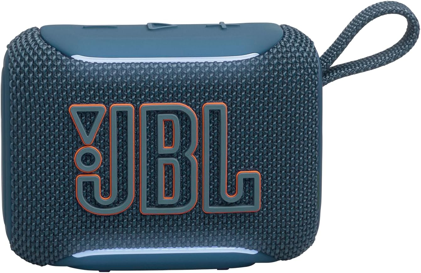 JBL Go 5 Portable Bluetooth Speaker with Ambient Edge Lighting  (Blue)