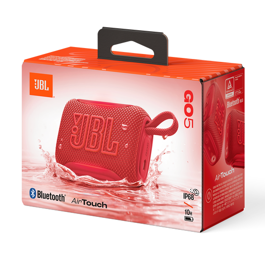 JBL Go 5 Portable Bluetooth Speaker with Ambient Edge Lighting  (Red)