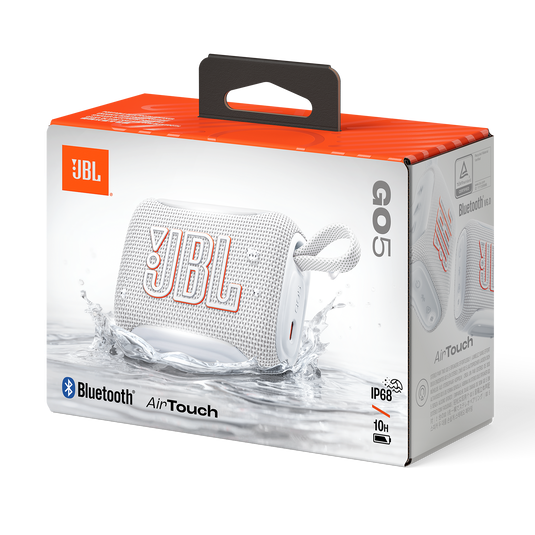 JBL Go 5 Portable Bluetooth Speaker with Ambient Edge Lighting  (WHITE)