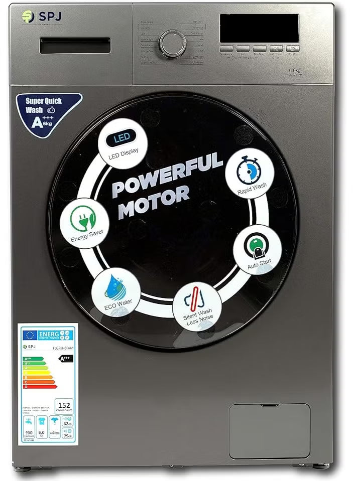 غسالة ملابس أمامية أوتوماتيكية بالكامل Spj Flfamx-10kwt بسعة 10 كجم-3