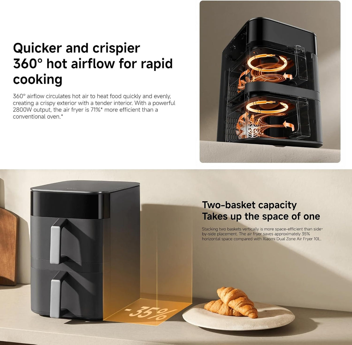 Xiaomi Dual Zone Air Fryer 12L UK 67491 — Image 5