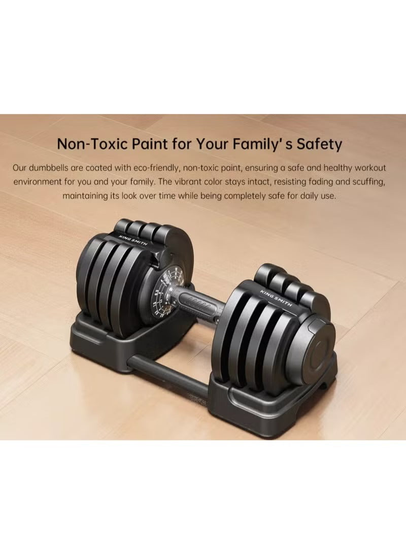 Kingsmith Adjustable Dumbbell 1.5 to 18 kg One Piece Quick Weight Change Non-Slip Grip Sturdy Design for Full Body Workouts — Image 10