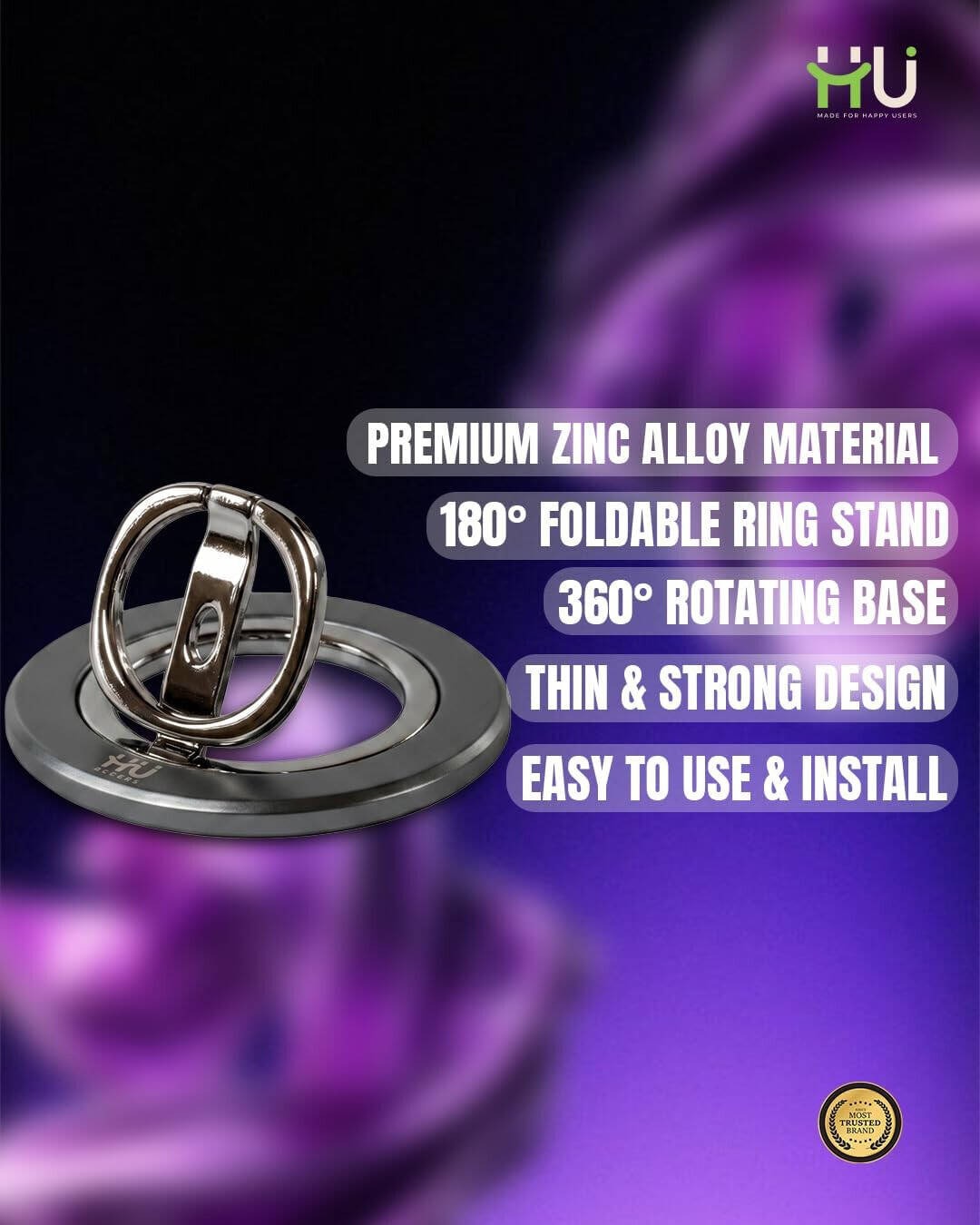 HU SNAP.HOLD.GO ULTRA THIN AND STRONG HAC-1055 (SILVAR) — Image 5